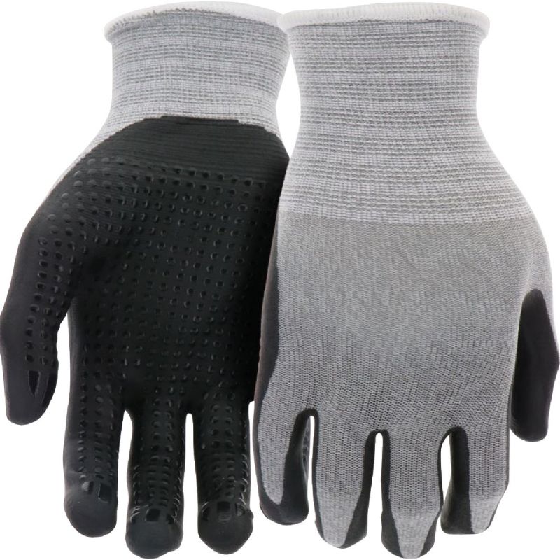 Do it Best Nitrile Coated Glove L, Black &amp; Gray