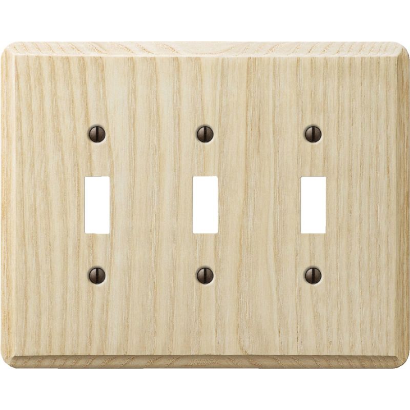 Amerelle Wood Switch Wall Plate Unfinished Ash