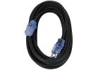 PowerZone OREC732725, 14/3 AWG Cable, Lighted, 25 ft L, 15 A, 125 V, Black