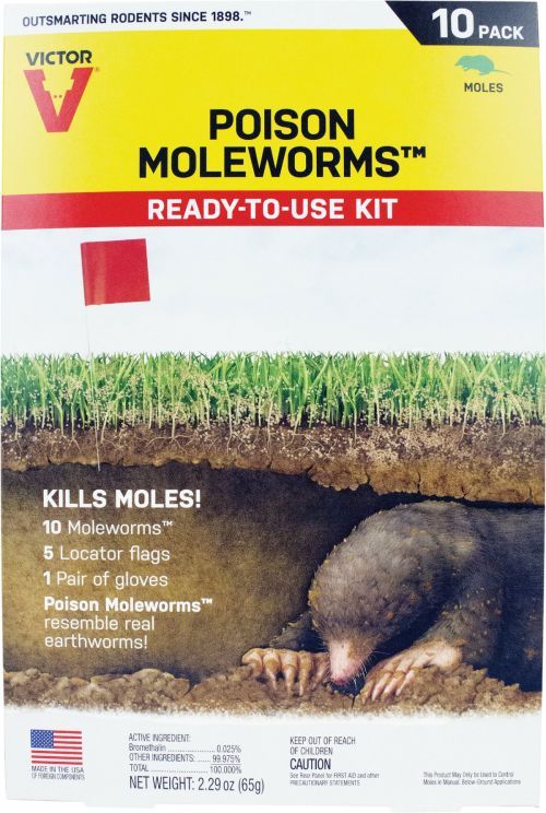 TomCat Mole Killer Worm Bait (10-Pack) Mimics A Moles Real Food
