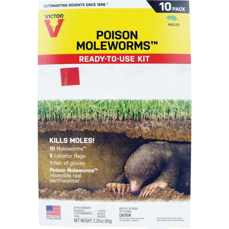 Victor Poison Moleworms Mole Killer 10-Pack