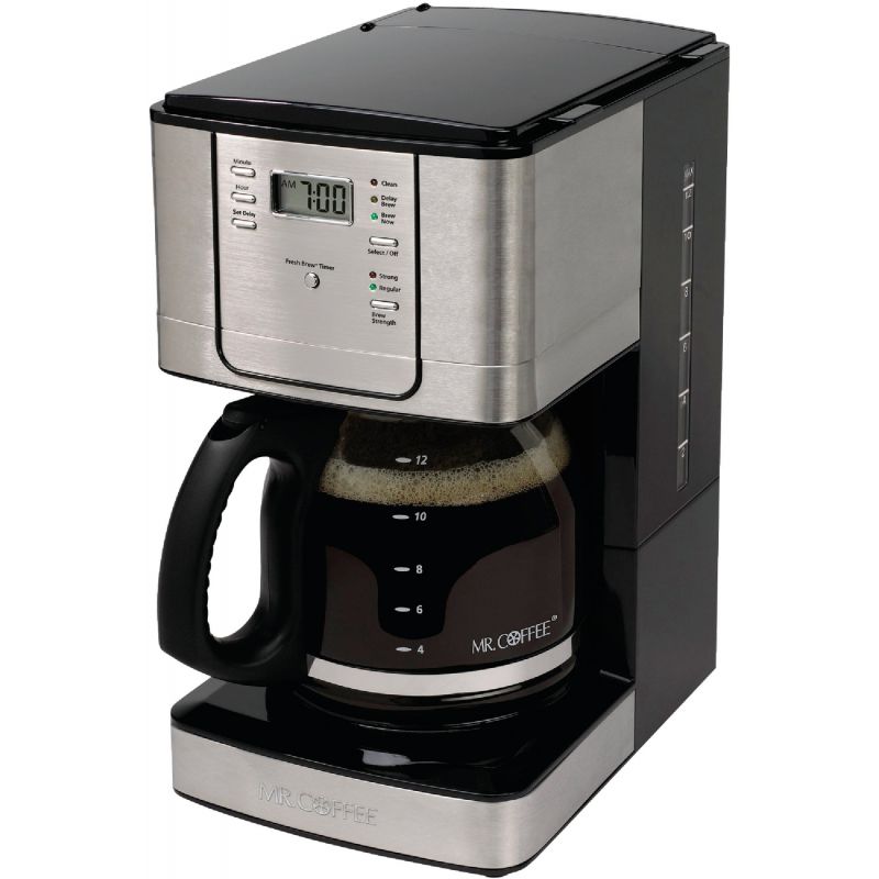 Mr. Coffee 12-Cup Stainless Steel Coffee Maker 12 Cup, Black