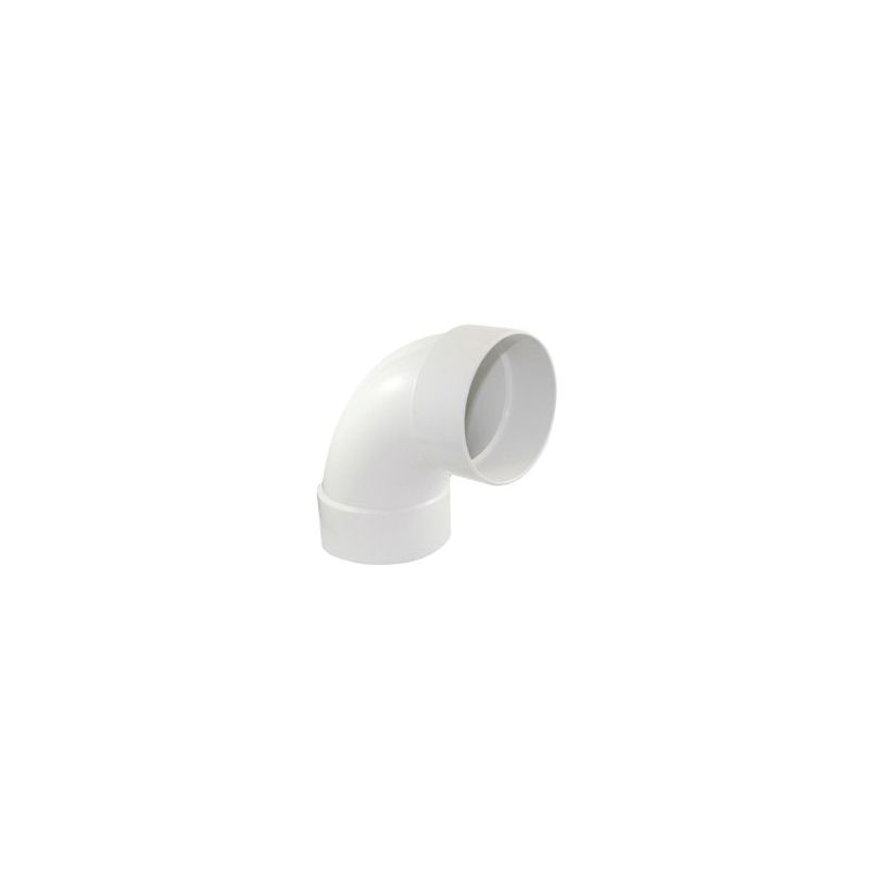 Canplas 414164BC Sanitary Pipe Elbow, 4 in, Hub, 90 deg Angle, PVC, White White