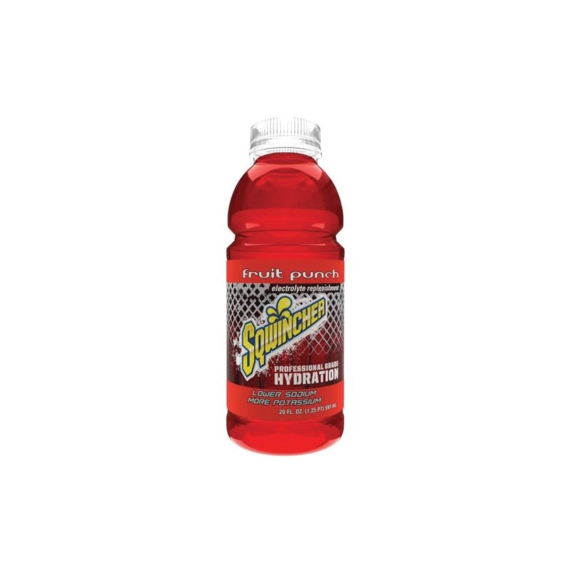 Sqwincher X374-MB600 Ready-to-Drink Hydration, Liquid, Fruit Punch Flavor, 20 oz Bottle (Pack of 24)