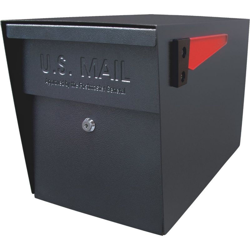 Mail Boss C3 Black Locking Post Mount Mailbox Extra Large, Black