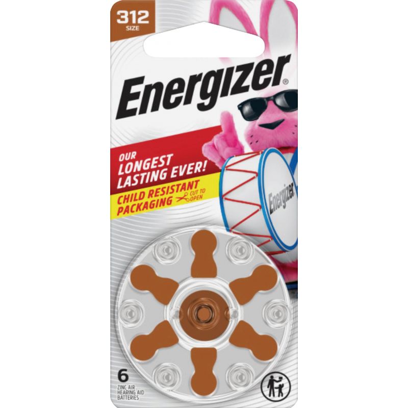 Energizer EZ Turn &amp; Lock Hearing Aid Battery Brown