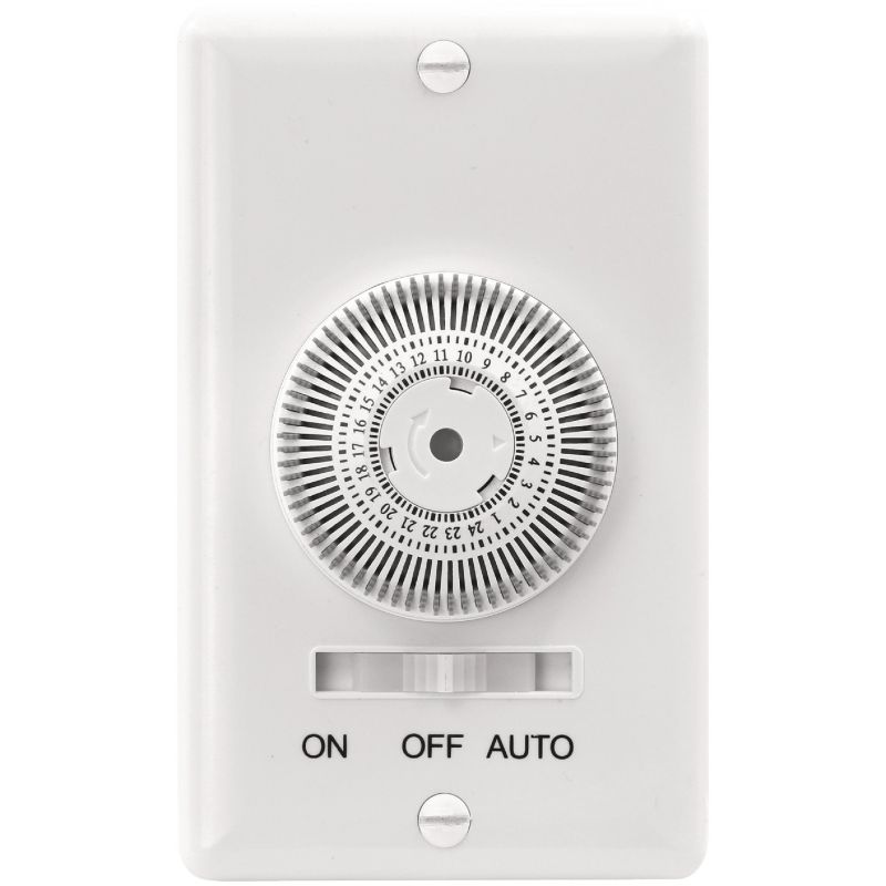 Prime 24 Hr. In-Wall Timer White, 15A