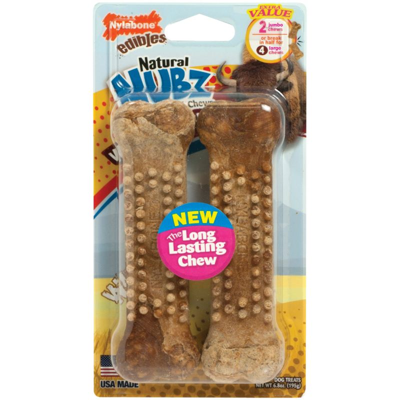 Nylabone Edibles Natural Nubz Dog Treat Chew 2-Pack