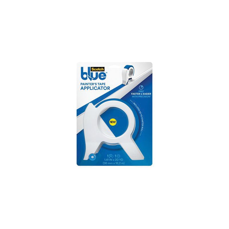 ScotchBlue TA3-SB-ESF Painter&#039;s Tape Applicator, 1.41 in Max Tape W, Plastic, Blue Blue