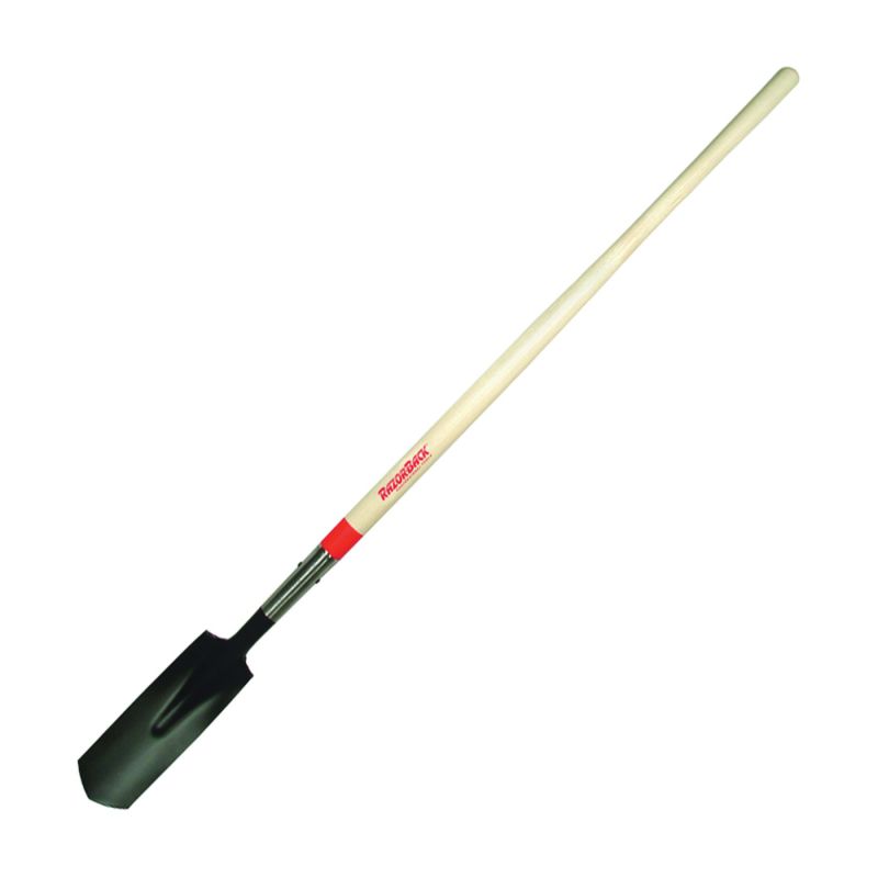 Razor-Back 47171 Trenching Shovel, 4-1/4 in W Blade, Steel Blade, Hardwood Handle, Straight Handle, 48 in L Handle 11-1/2 In