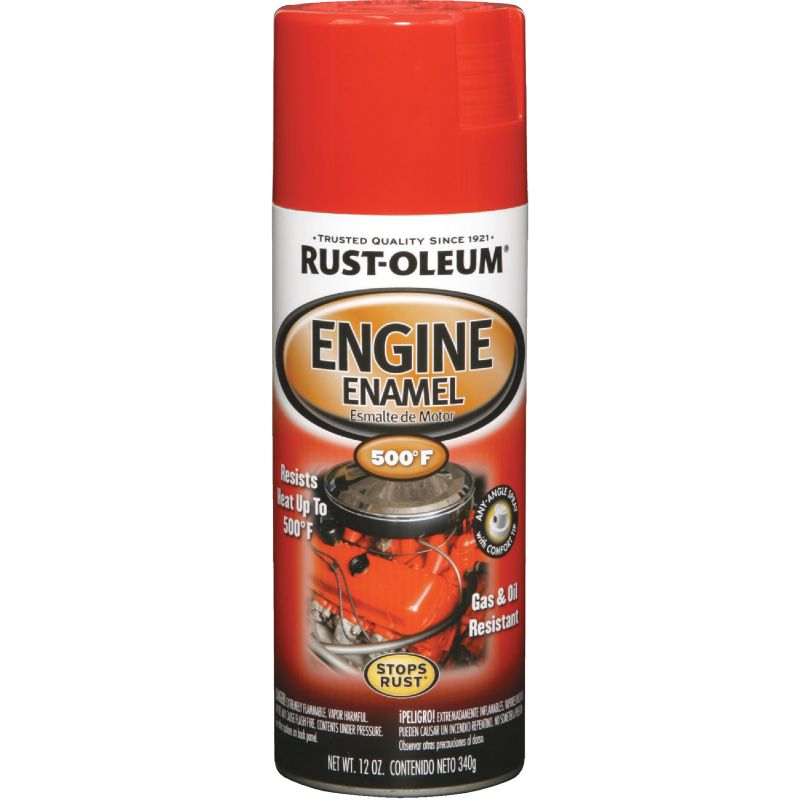 Rust-Oleum Stops Rust Enamel Engine Paint Ford Red, 12 Oz.