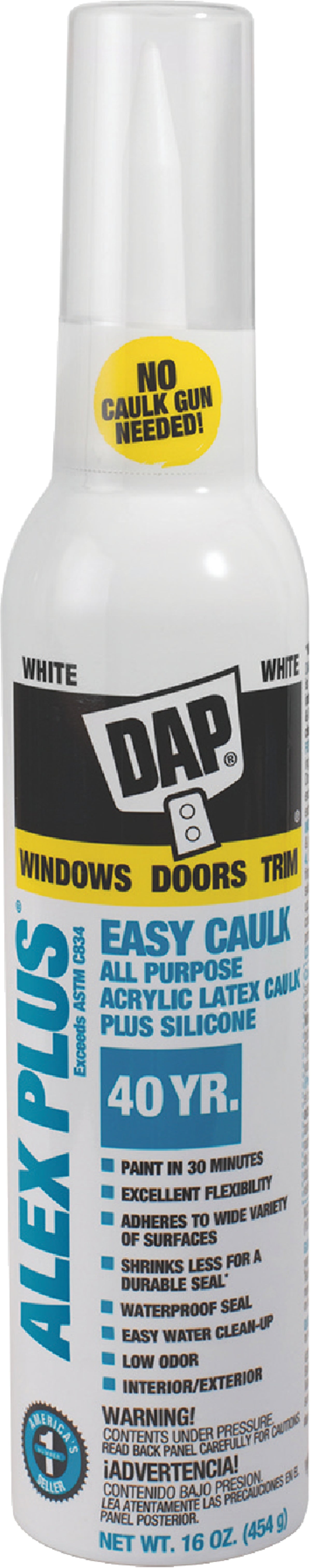 Buy Dap Alex Plus Easy Siliconized Acrylic Latex Caulk White, 16 Oz.