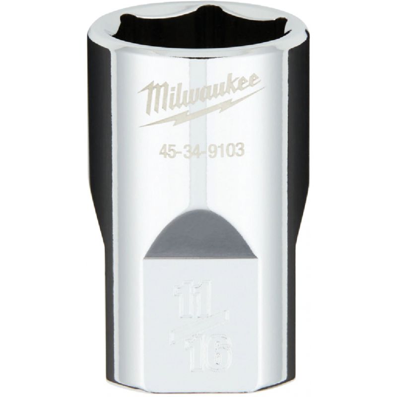 Milwaukee 1/2 In. Drive Socket w/FOUR FLAT Sides 11/16 In.