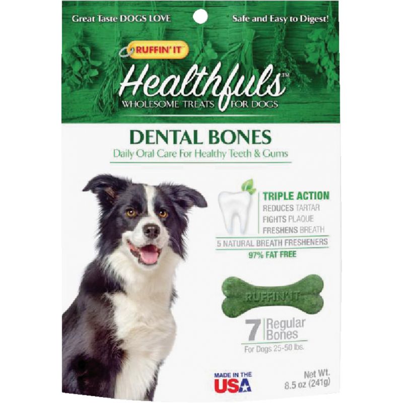 Ruffin&#039; it Healthfuls Dental Bone Dog Treat 7-Pack
