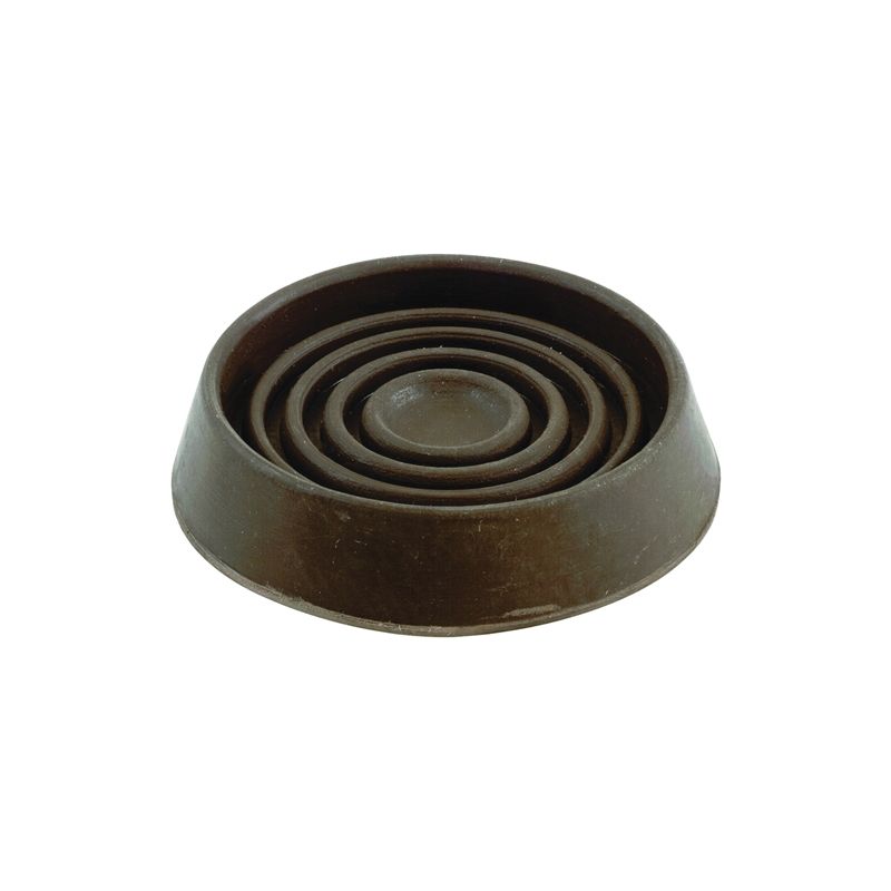 Shepherd Hardware 9077 Caster Cup, Rubber, Brown, 4/PK Brown (Pack of 6)