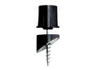 Nuvo Iron CR-26 Classic Baluster with Connectors, 26 in H, 1/2 in W, Round, Steel, Black, Powder-Coated Black