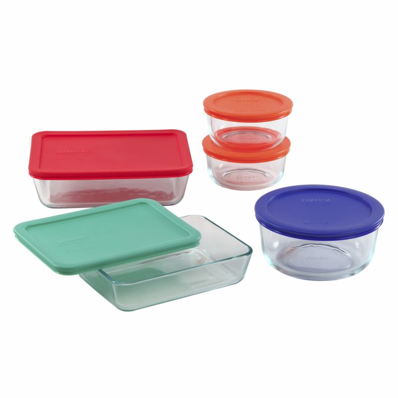 Pyrex 1091198 Food Storage Container Set, Glass, Clear Clear