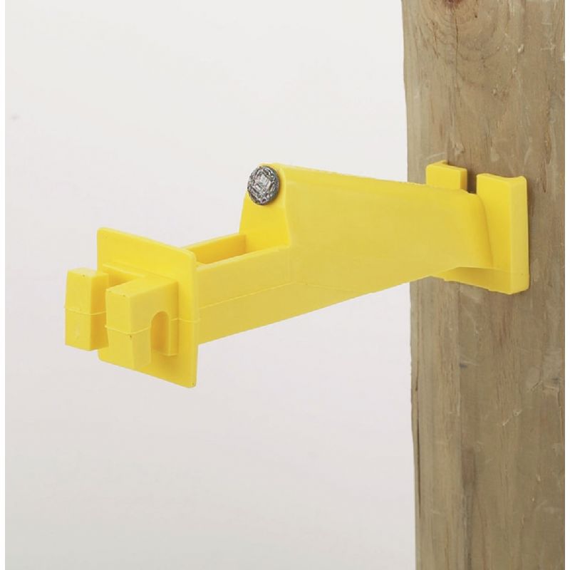 Dare Woodex Wood Post Extended Electric Fence Insulator Yellow, Nail-On
