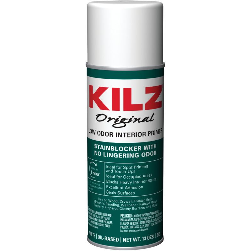 Kilz Odorless Primer Sealer Stainblocker Spray White, 13 Oz.