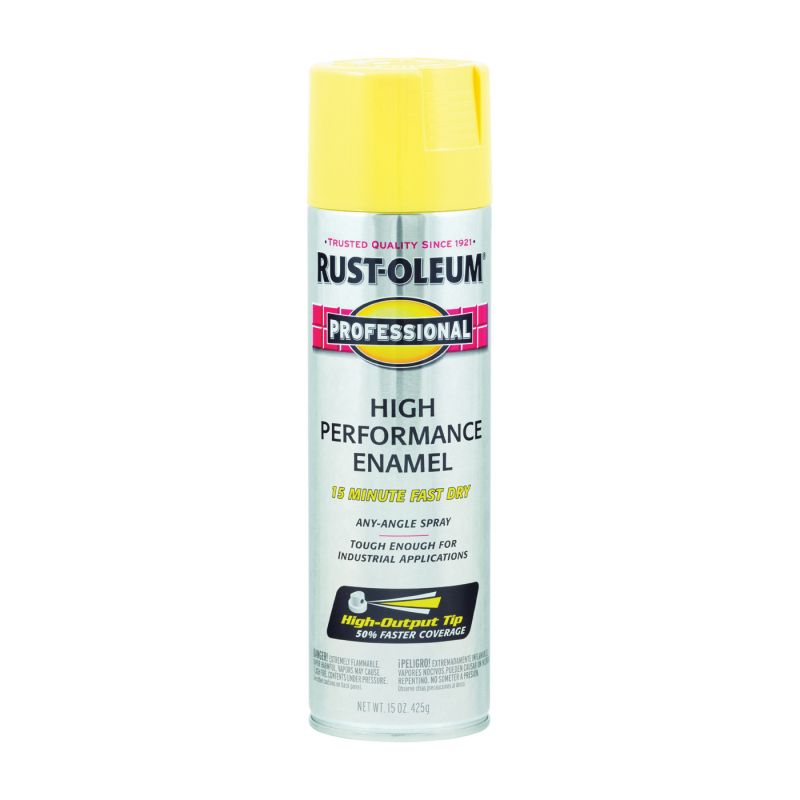 Rust-Oleum 7543838 Safety Spray Paint, Gloss, Safety Yellow, 15 oz, Can Safety Yellow