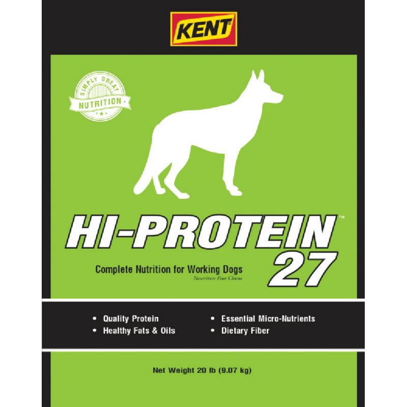 Kent 27% Hi-Protein Dog Food 20 Lb.