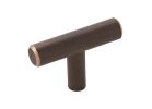 Amerock Bar Pulls Series BP19009ORB Cabinet Knob, 1-3/8 in Projection, Carbon Steel, Oil Rubbed Bronze 1-15/16 In L X 1/2 In W, Contemporary