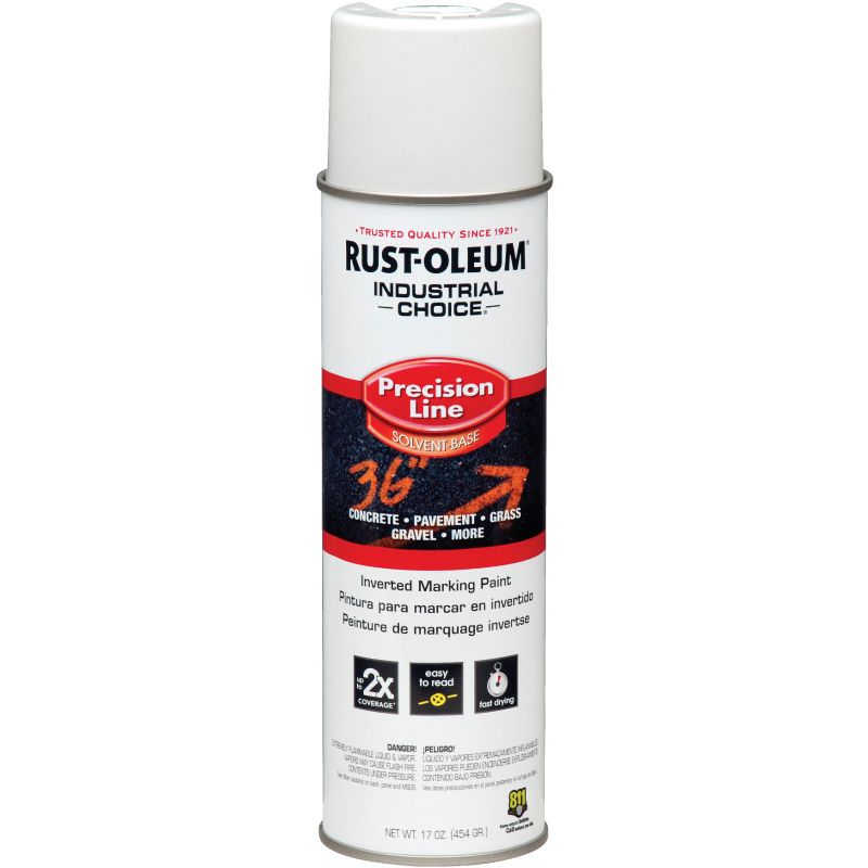 Rust-Oleum Industrial Choice Inverted Marking Spray Paint 17 Oz., White