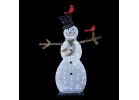 Alpine Mesh Cloth Snowman LED Lighted Decoration