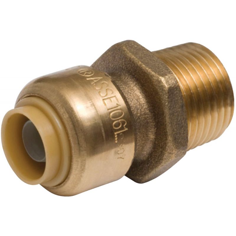 SharkBite Push-to-Connect Brass Male Adapter 3/8 In. (1/2 In. OD) X 1/2 In. MNPT