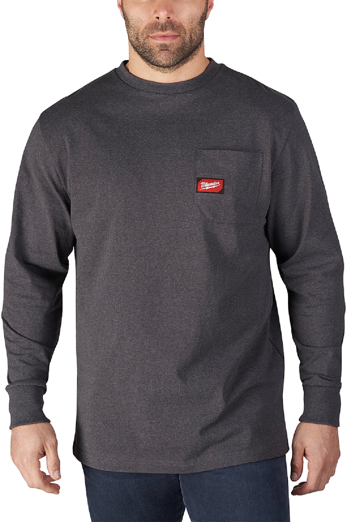 Buy Milwaukee Heavy-Duty Pocket Long Sleeve Shirt XL, Gray