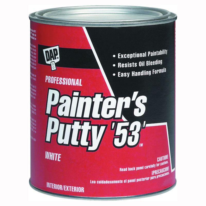 DAP 12242 Painter&#039;s Putty, Paste, Musty, White, 1 pt Tub White