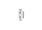 Eaton 7750W-BOX USB Charging Station, 2-Pole, 5 A, 5 VDC, NEMA: NEMA 5-15, White White