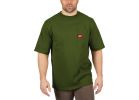 Milwaukee Heavy-Duty Pocket T-Shirt XL, Olive Green