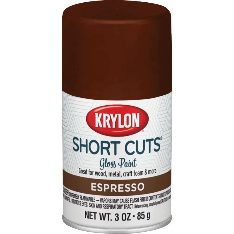 Krylon Short Cuts Enamel Spray Paint Espresso, 3 Oz.