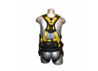 Guardian Fall Protection 37194 Full Body Harness, XL/2XL, 130 to 420 lb, Polyester Webbing, Black/Yellow XL/2XL, Black/Yellow
