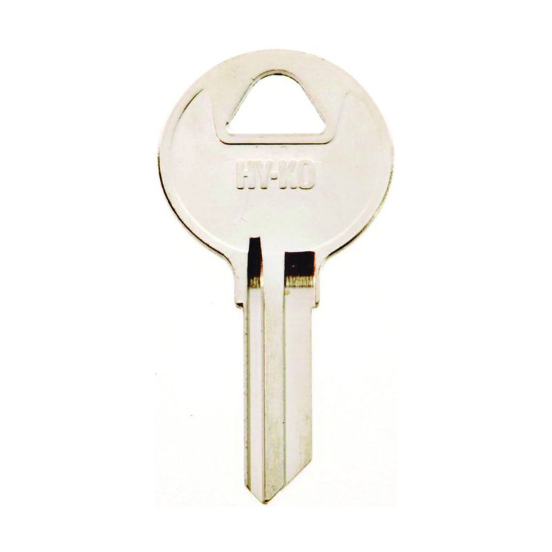 Hy-Ko 11010RO1 Key Blank, Brass, Nickel, For: National Cabinet Locks (Pack of 10)