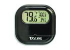 Taylor 1700 Thermometer, Digital, -4 to 140 deg F, Plastic Casing