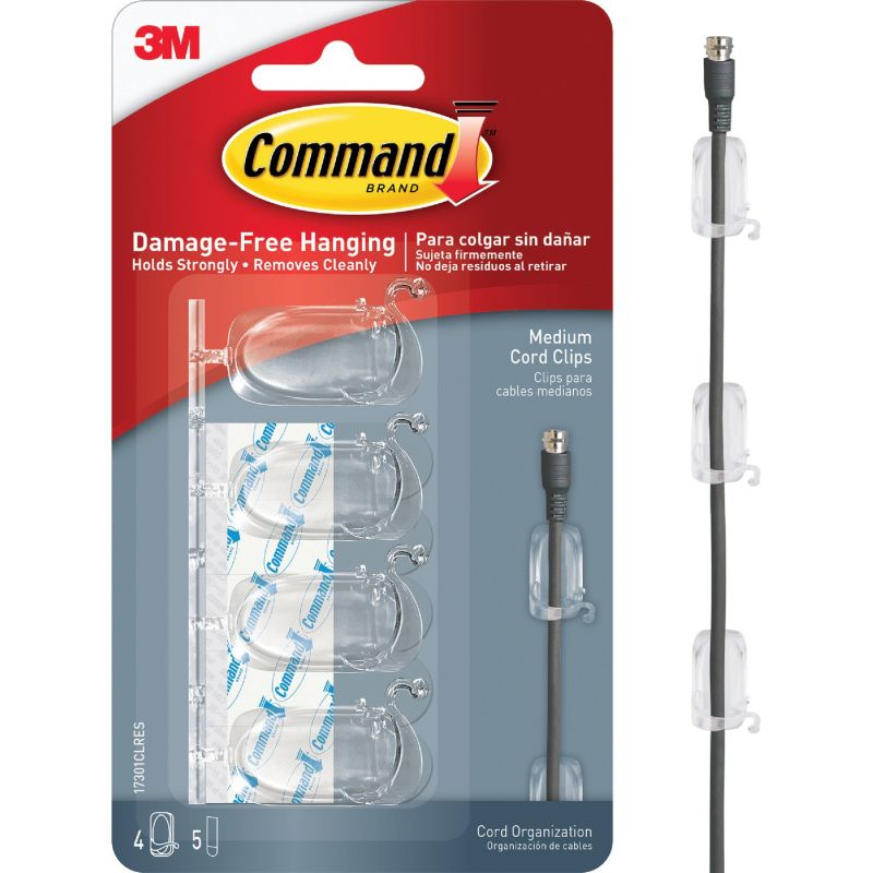 Command Cord Clip With Adhesive