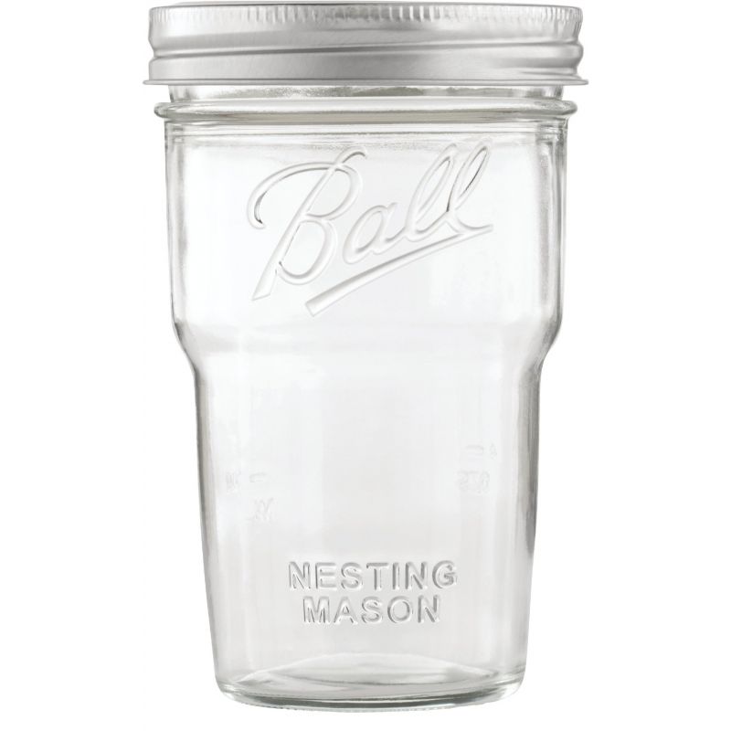 Ball Nesting Glass Storage Canning Jar 1 Pt.