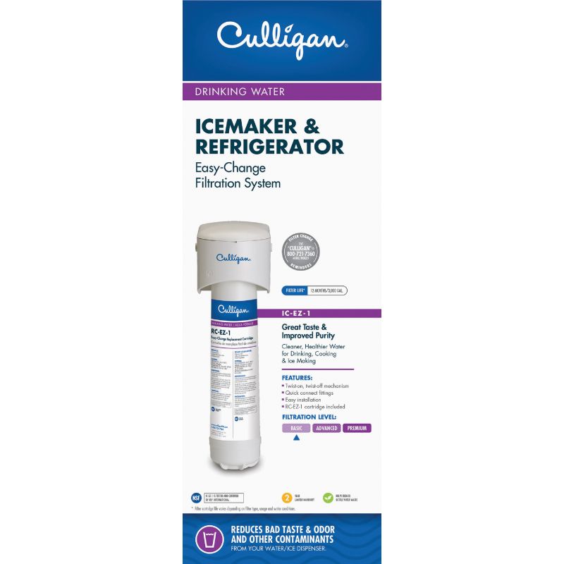 IC-EZ-1 Culligan Easy-Change Ice Maker And Refrigerator Dispenser Filter