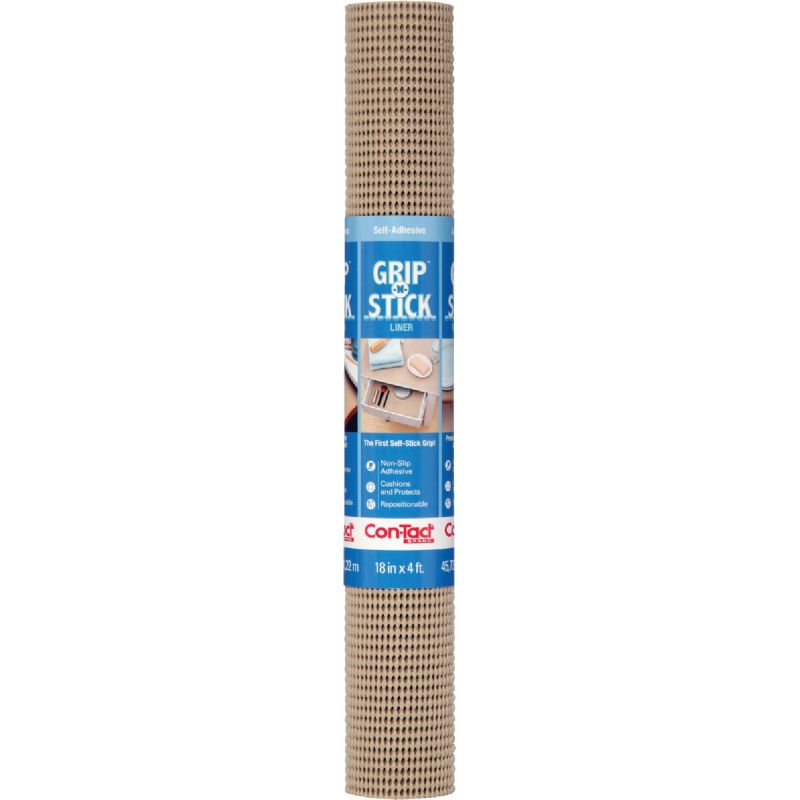 Con-Tact Grip-N-Stick Self-Adhesive Shelf Liner Taupe
