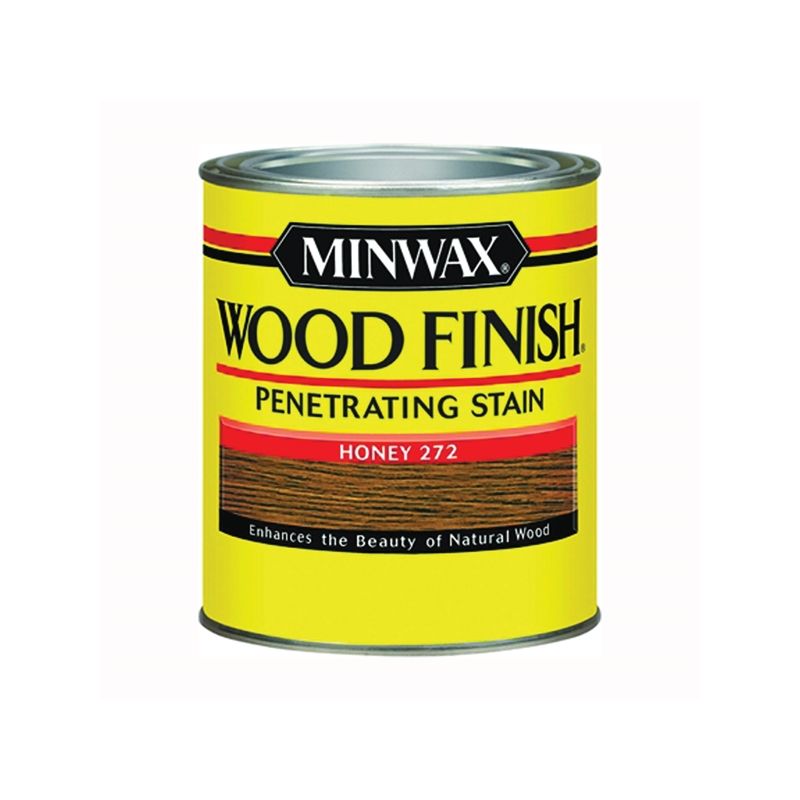 Minwax 227624444 Wood Stain, Honey, Liquid, 0.5 pt, Can Honey