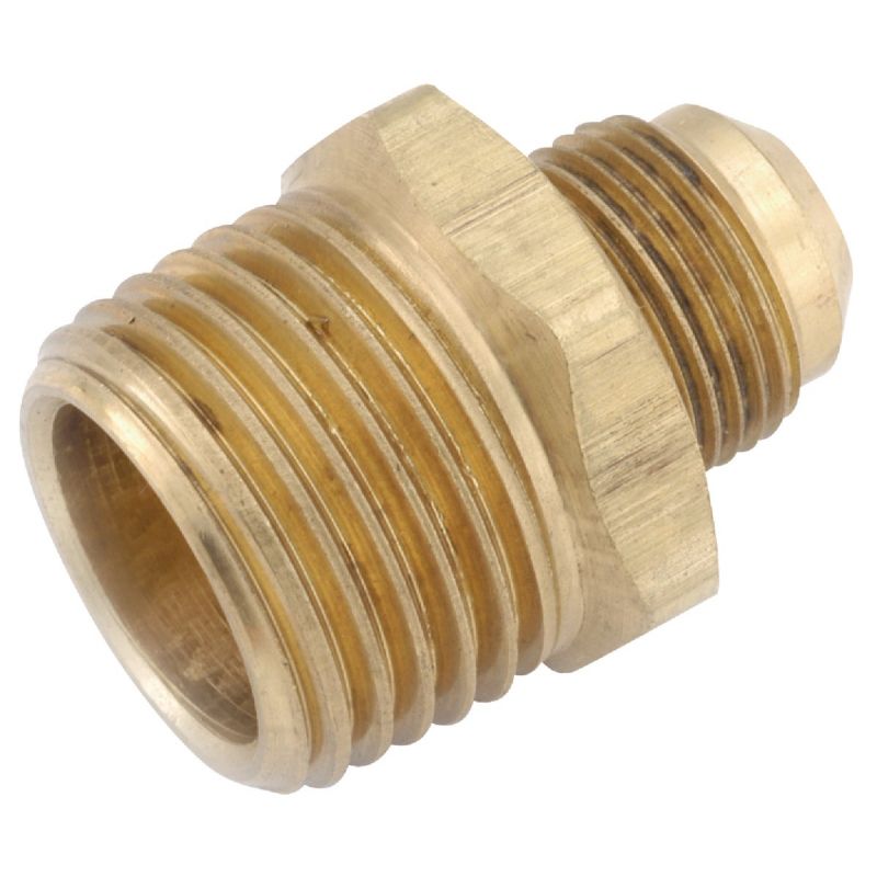 Anderson Metals Flare Male Straight Brass Connector Fitting 3/8 In. Flare X 3/8 In. MPT (Pack of 5)