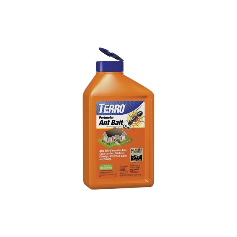 Terro T2600 Ant Bait Plus, Granular, 2 lb, Bottle Brown