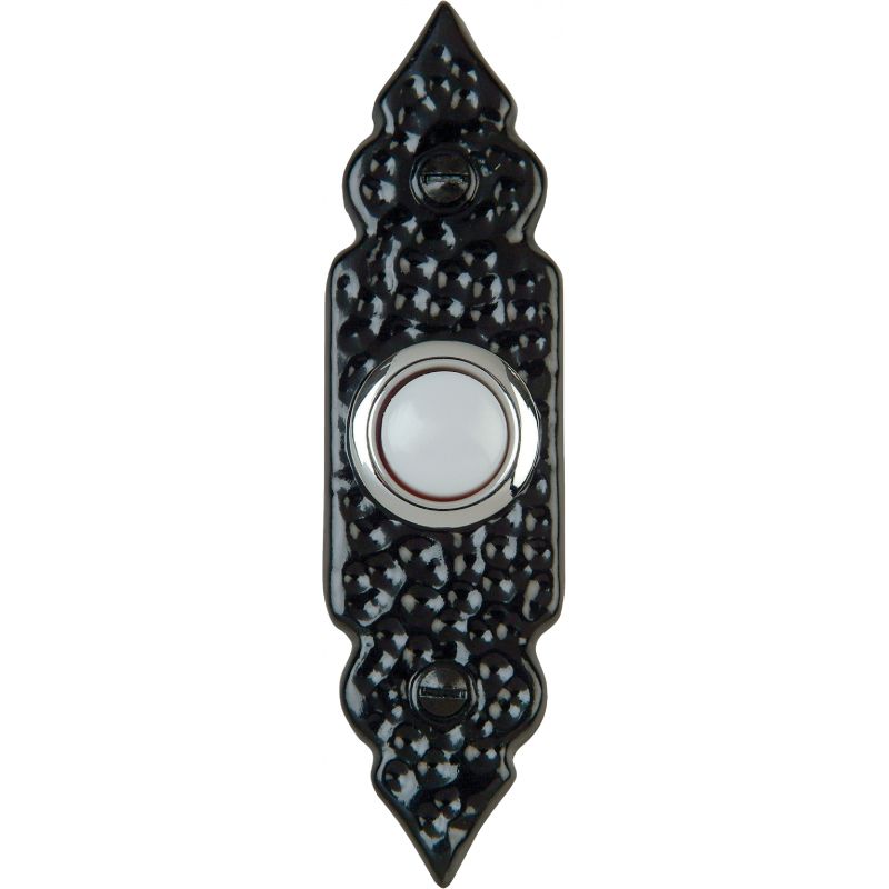 IQ America Antique Lighted Doorbell Button Antique Black