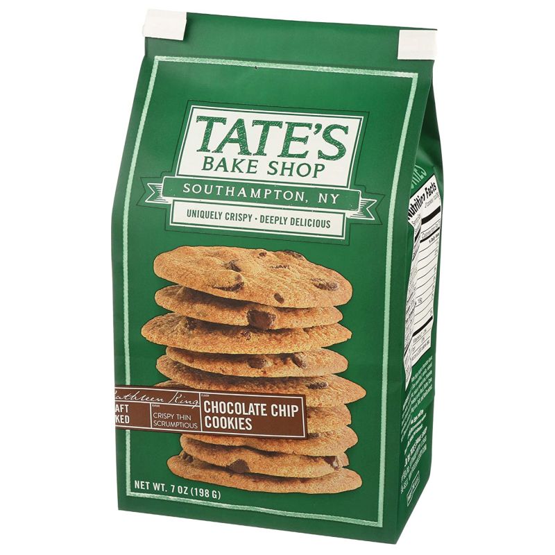 Tate&#039;s Bake Shop 1001002 Chocolate Chip Cookie, Vanilla, 7 oz, Bag