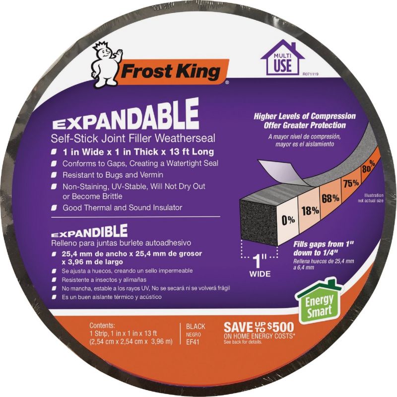 Frost King Expandable Joint-Filler Weatherseal 1 In. X 13 Ft., Black