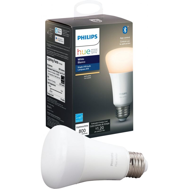 Philips Hue A19 Medium LED Smart Light Bulb
