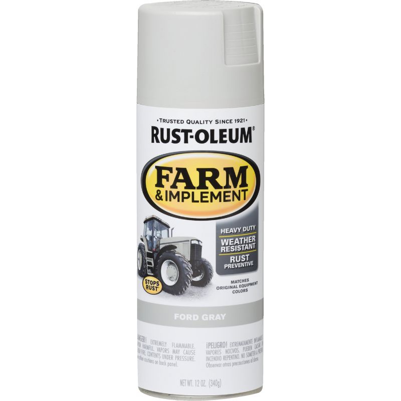 Rust-Oleum Farm &amp; Implement Spray Paint 12 Oz., Ford Gray
