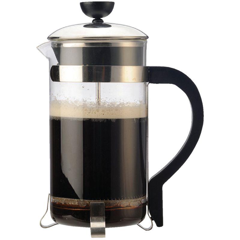 Primula 8-Cup Chrome Coffee Press Manual Coffee Maker 8 Cup, Clear